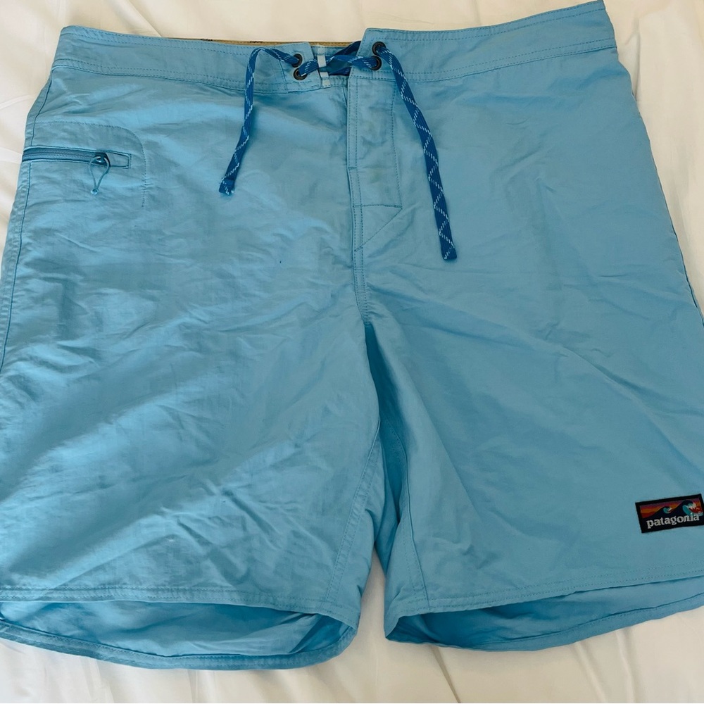 Patagonia Men's Light Blue Board Shorts